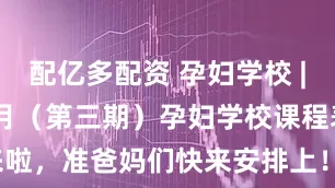 配亿多配资 孕妇学校 | 2025年6月（第三期）孕妇学校课程表来啦，准爸妈们快来安排上！_新生儿_宝宝_筛查